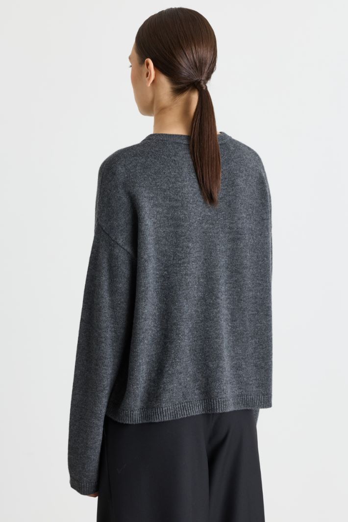 Maglia boxy con bottoni - GRIGIO - Intrend - 4