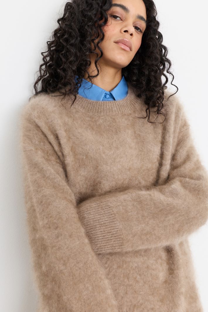 Pull en cachemire gratté - CHAMEAU - Intrend - 3