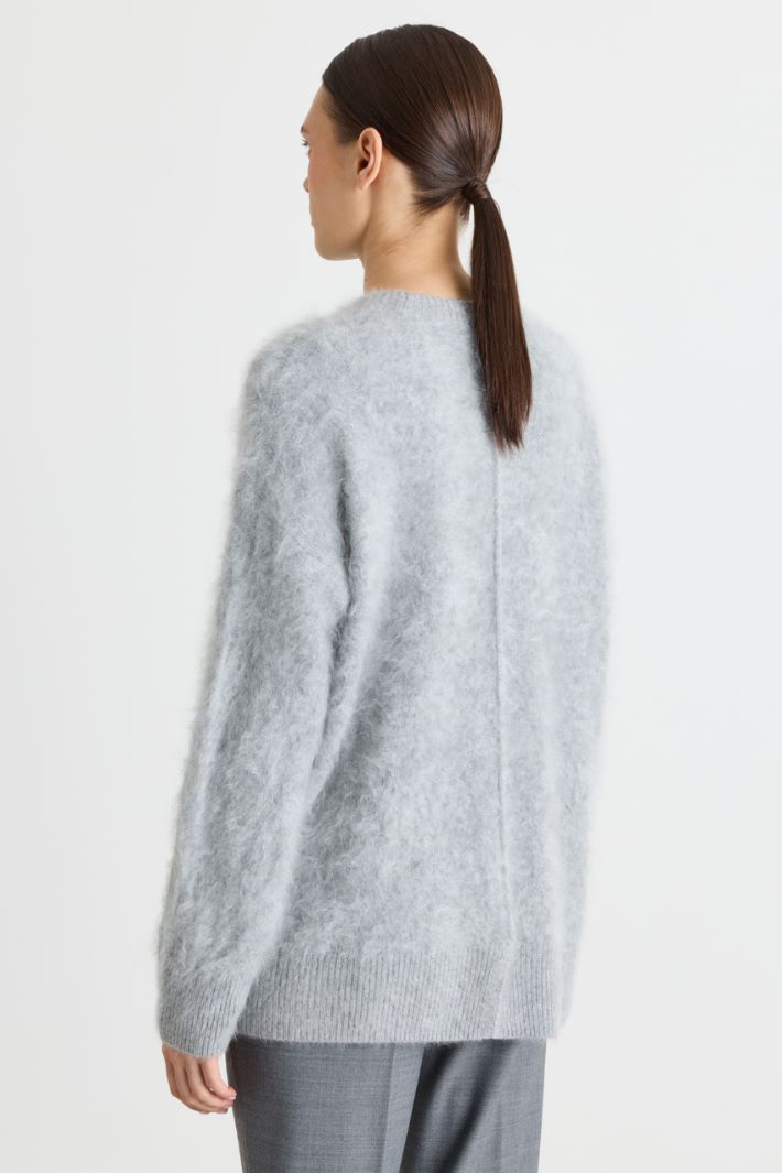 Brushed Cashmere Jumper - GREY - Intrend - 4
