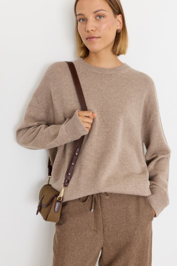 Pull fluide à épaules tombantes - BEIGE - Intrend - 2