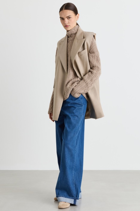 Zopfstrick-Rollkragenpullover - Intrend