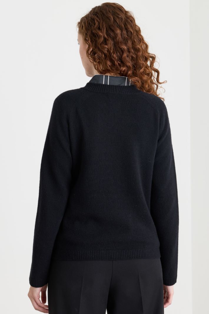 Raglanpullover - SCHWARZ - Intrend - 4
