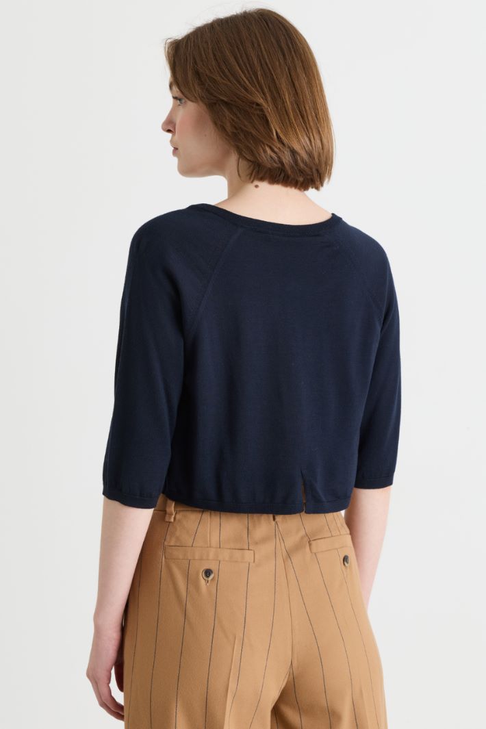Kurzer Cardigan - BLAU - Intrend - 4