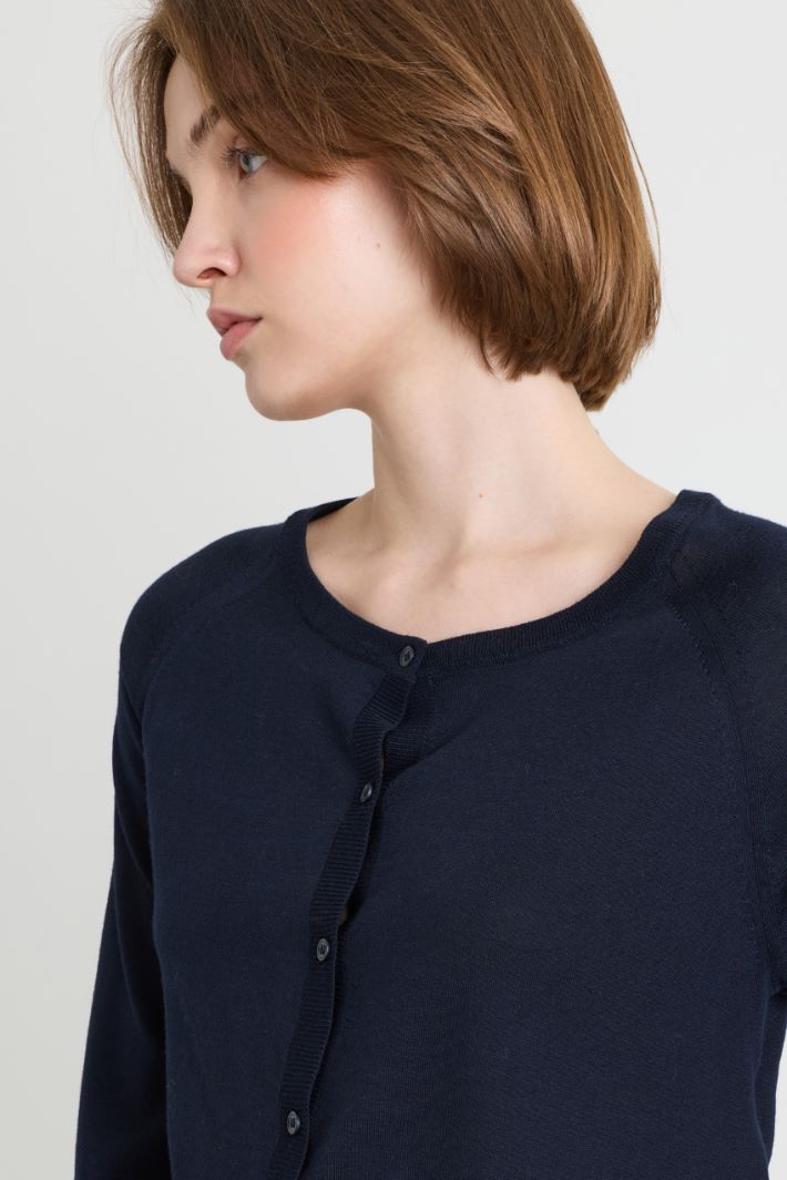 Kurzer Cardigan - BLAU - Intrend - 3