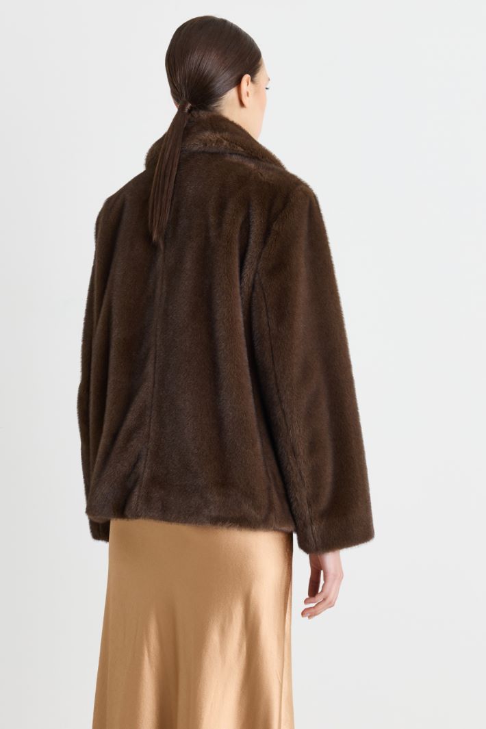 Double-breasted jacket - BROWN - Intrend - 4
