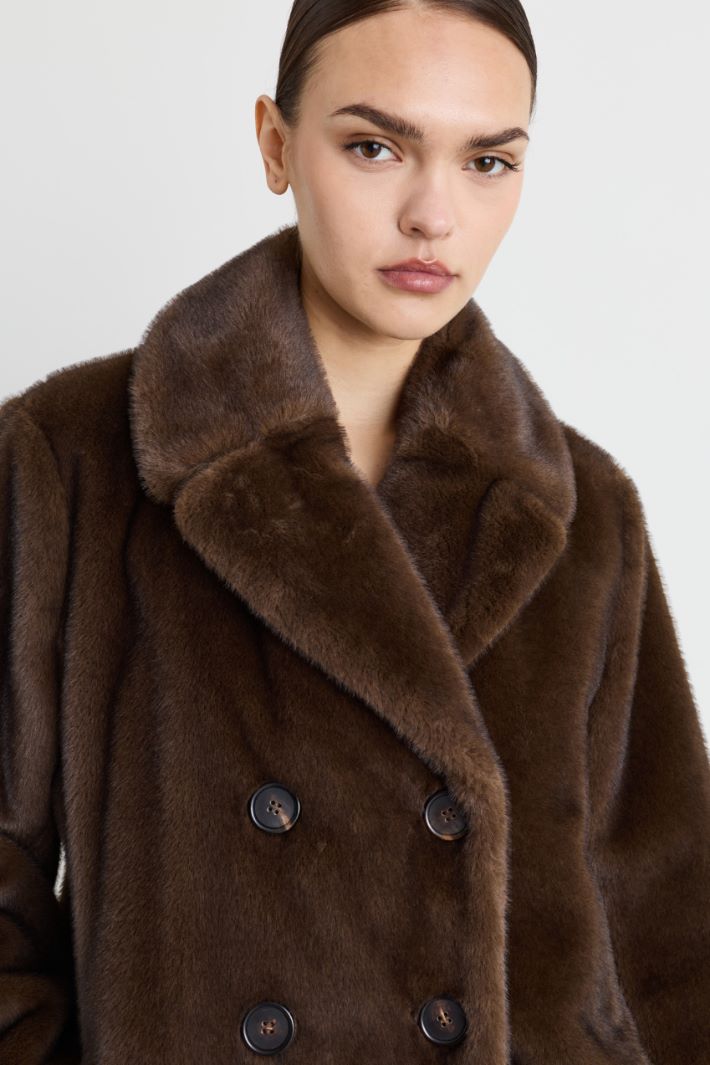 Double-breasted jacket - BROWN - Intrend - 3