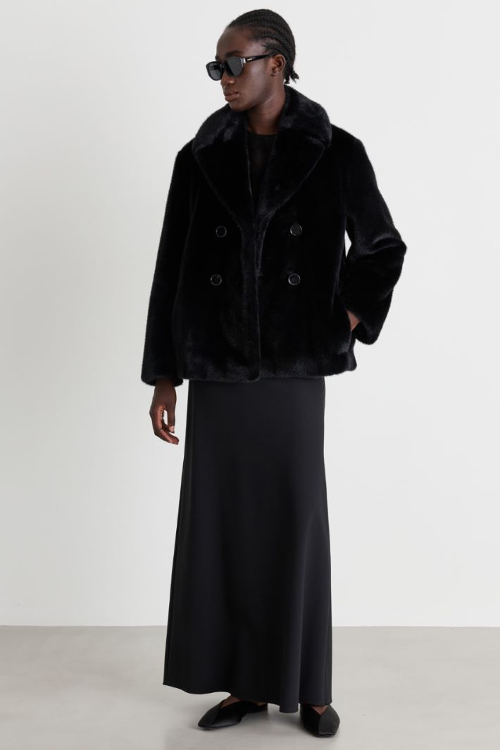 Giacca doppiopetto con revers - NERO - Intrend