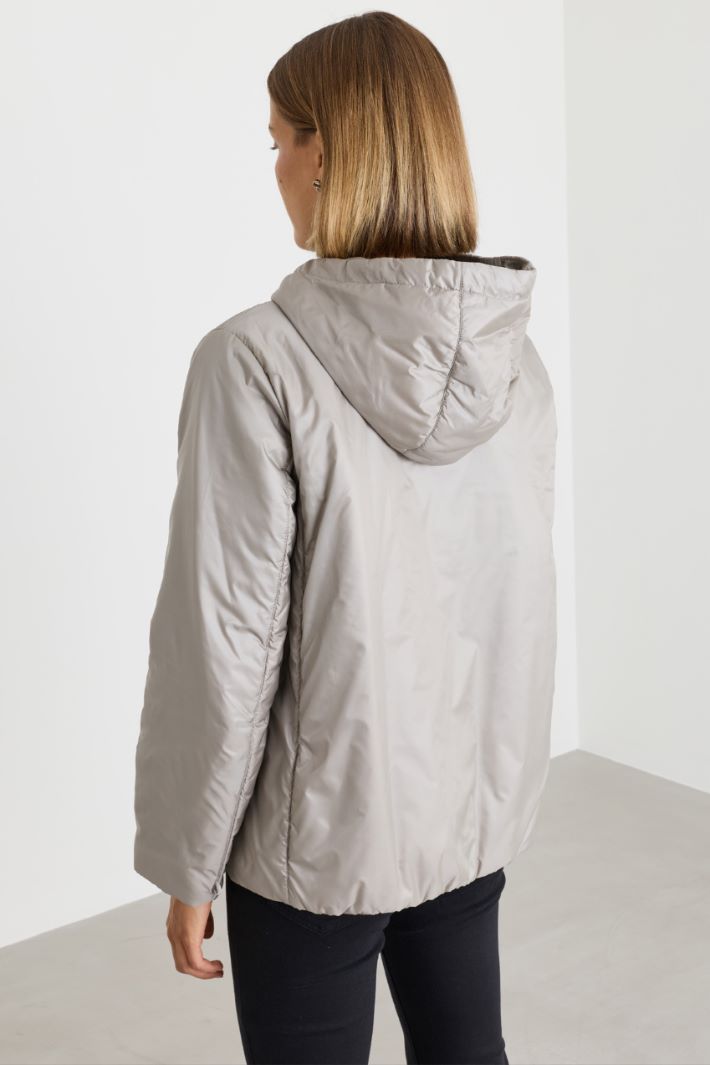 Hooded padded jacket - GREY - Intrend - 4