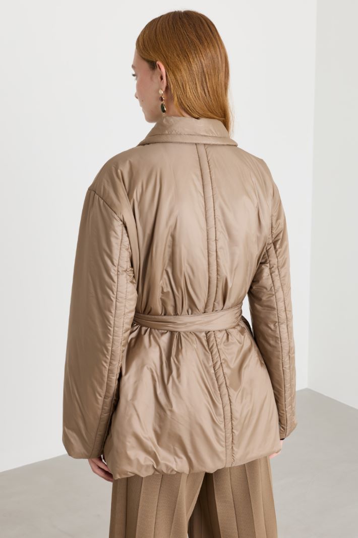 Short padded trench coat - CAMEL - Intrend - 4