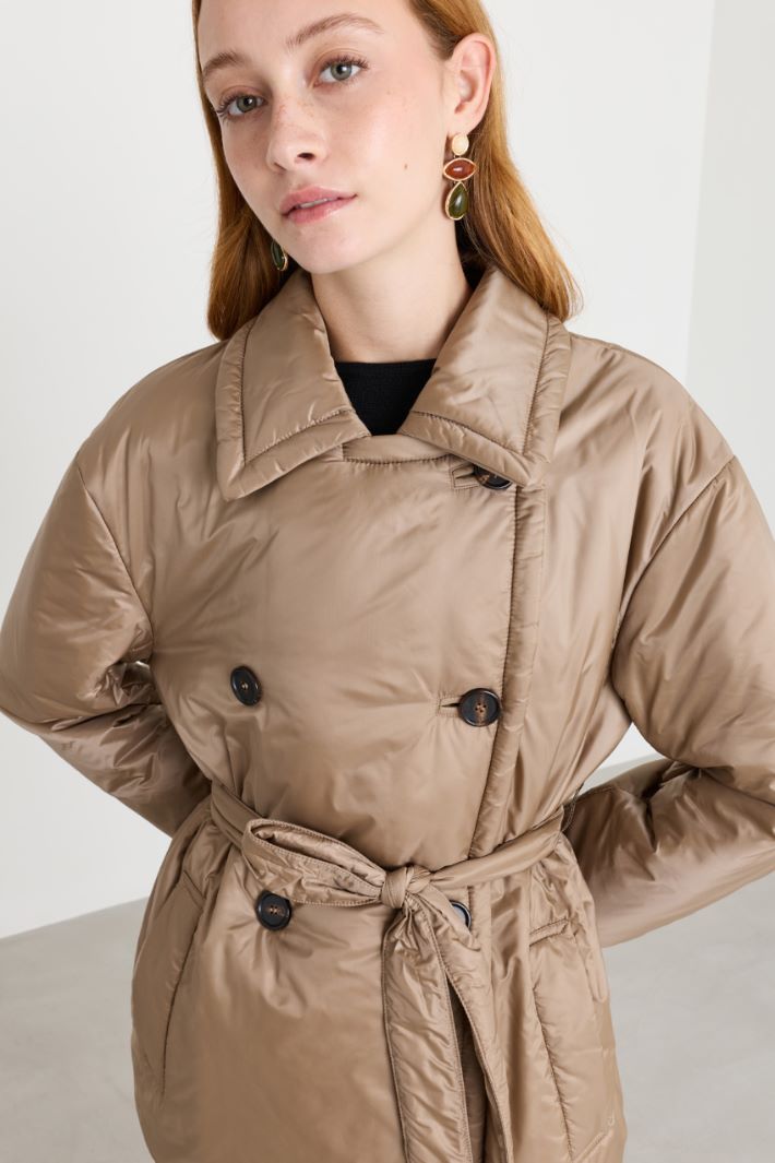 Short padded trench coat - CAMEL - Intrend - 3