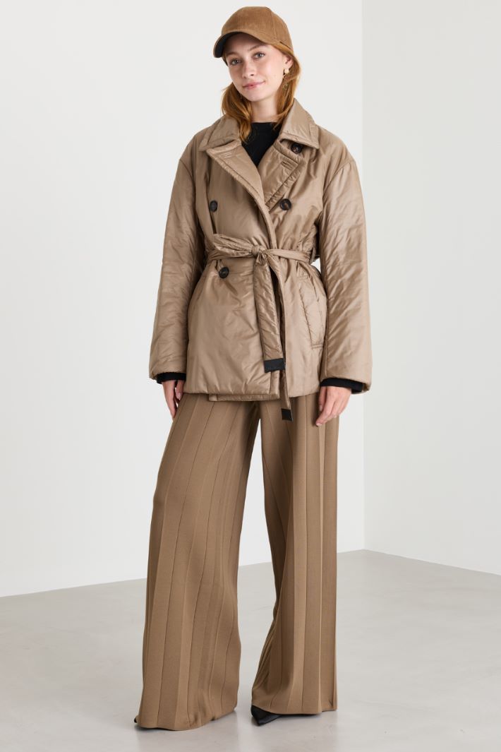 Short padded trench coat - CAMEL - Intrend