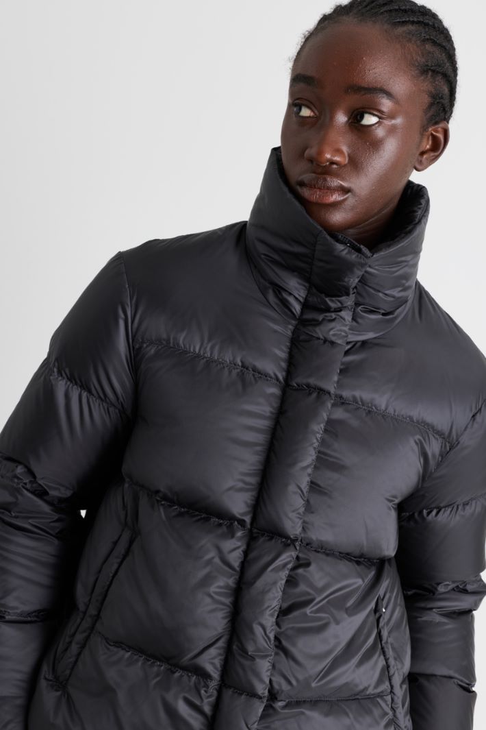 High-neck padded jacket - BLACK - Intrend - 3