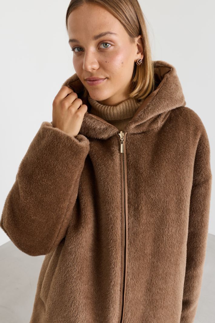 Reversible padded jacket - CAMEL - Intrend - 3