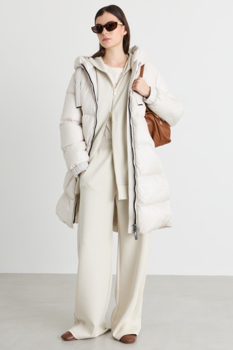 Quilted water-repellent canvas down jacket - Intrend