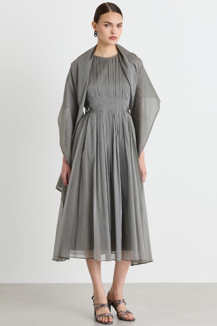 Étole en mélange de soie - GRIS - Intrend