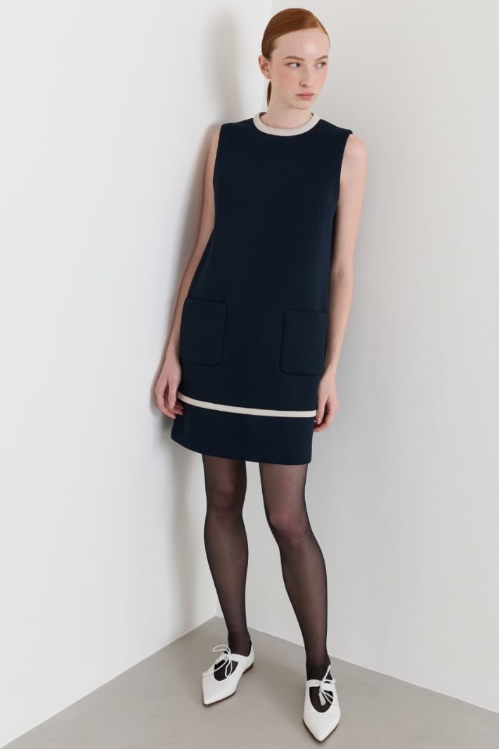 Jersey minidress - BLUE - Intrend - 2