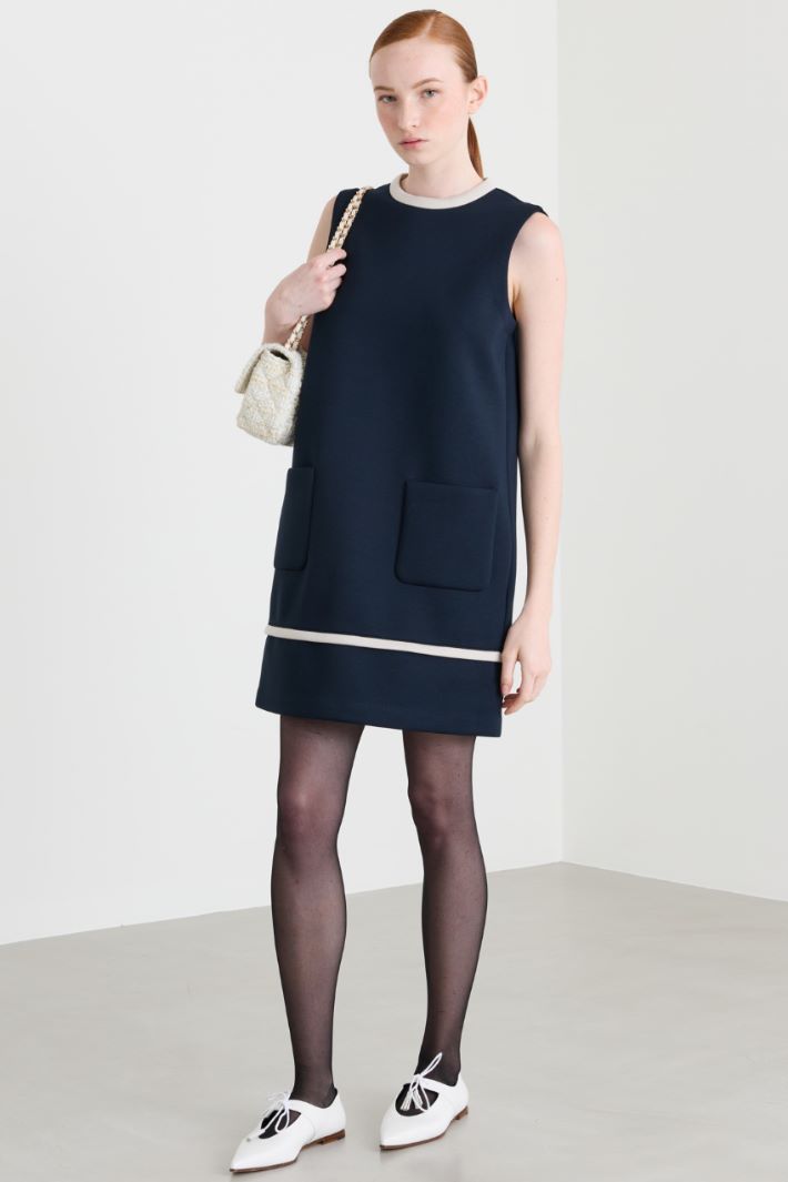 Jersey minidress - BLUE - Intrend