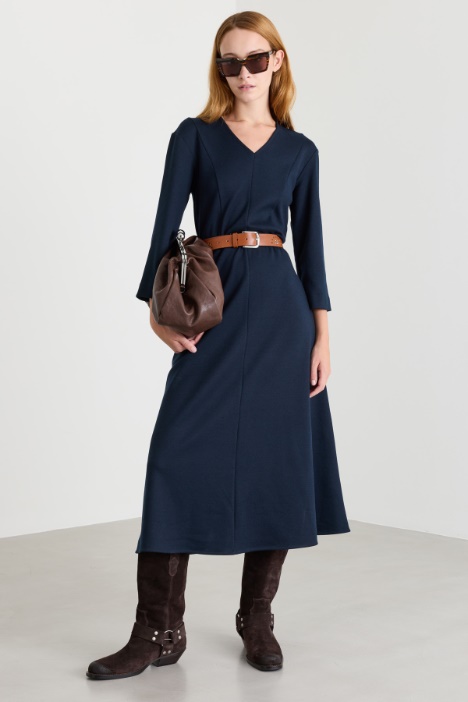 Piqué jersey dress - Intrend