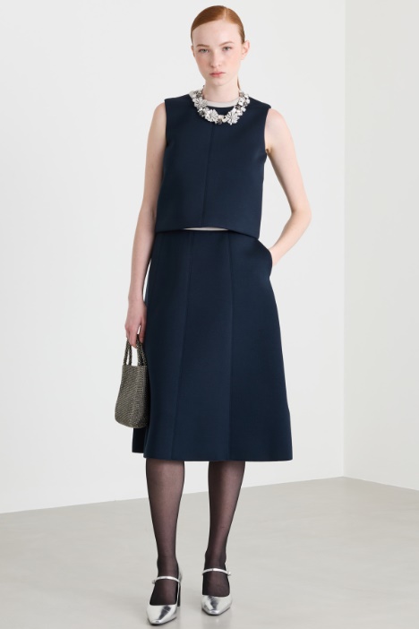 Pleated jersey skirt - Intrend