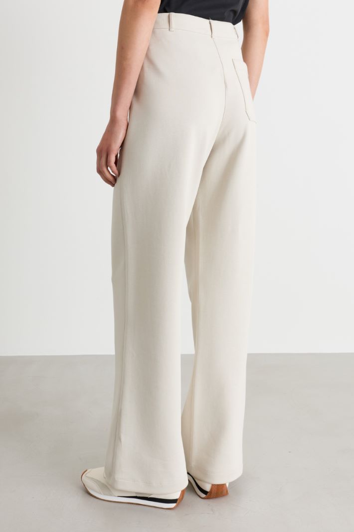 Technical jersey trousers - WHITE - Intrend - 4