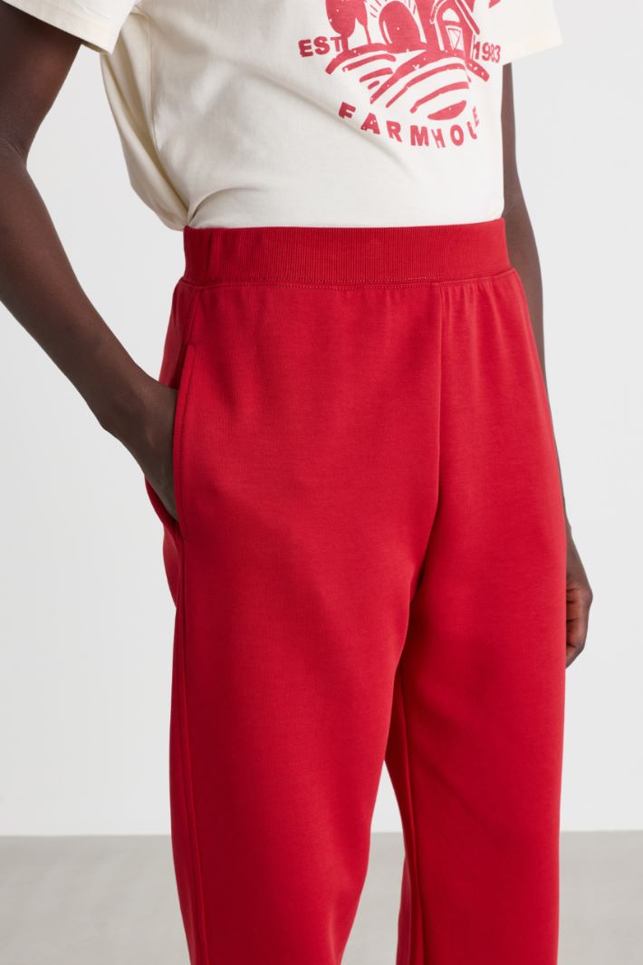 Jersey joggers - RED - Intrend - 3