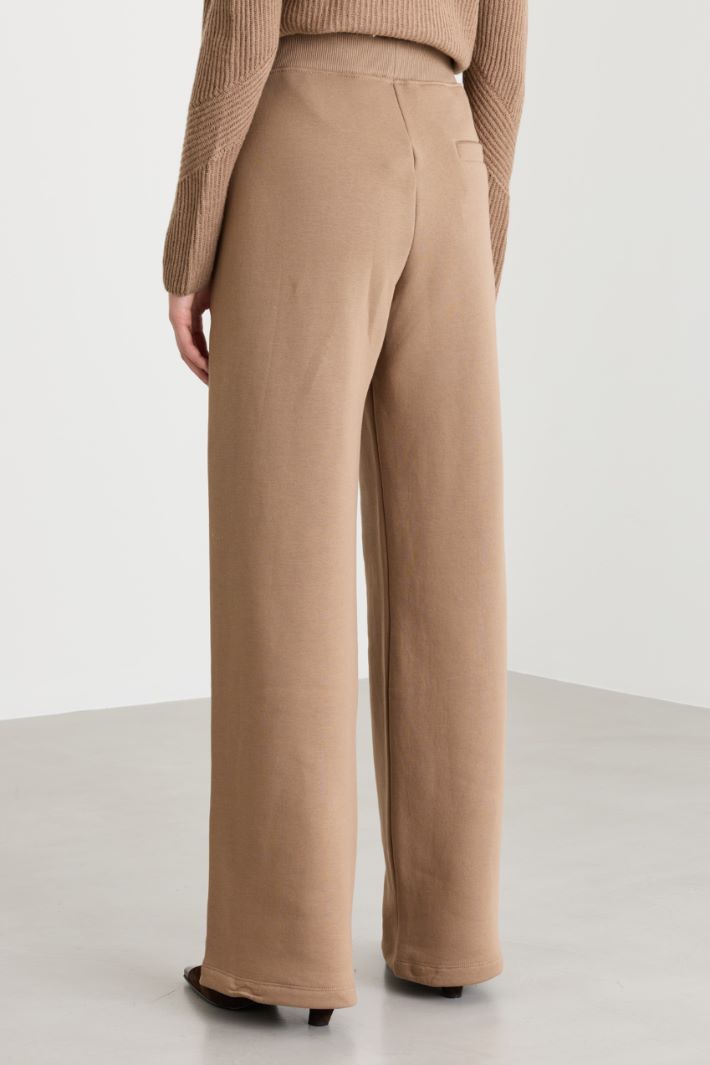 Pantalone ampio in jersey di cotone - CAMMELLO - Intrend - 4