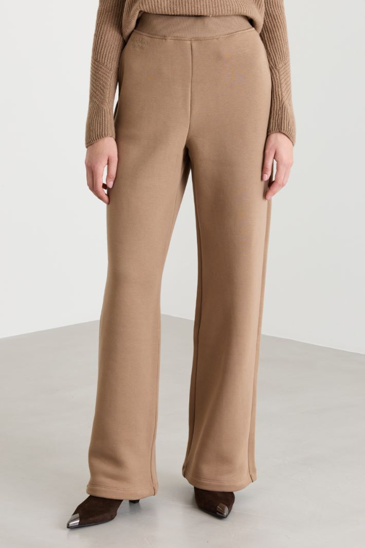 Pantalone ampio in jersey di cotone - CAMMELLO - Intrend - 2
