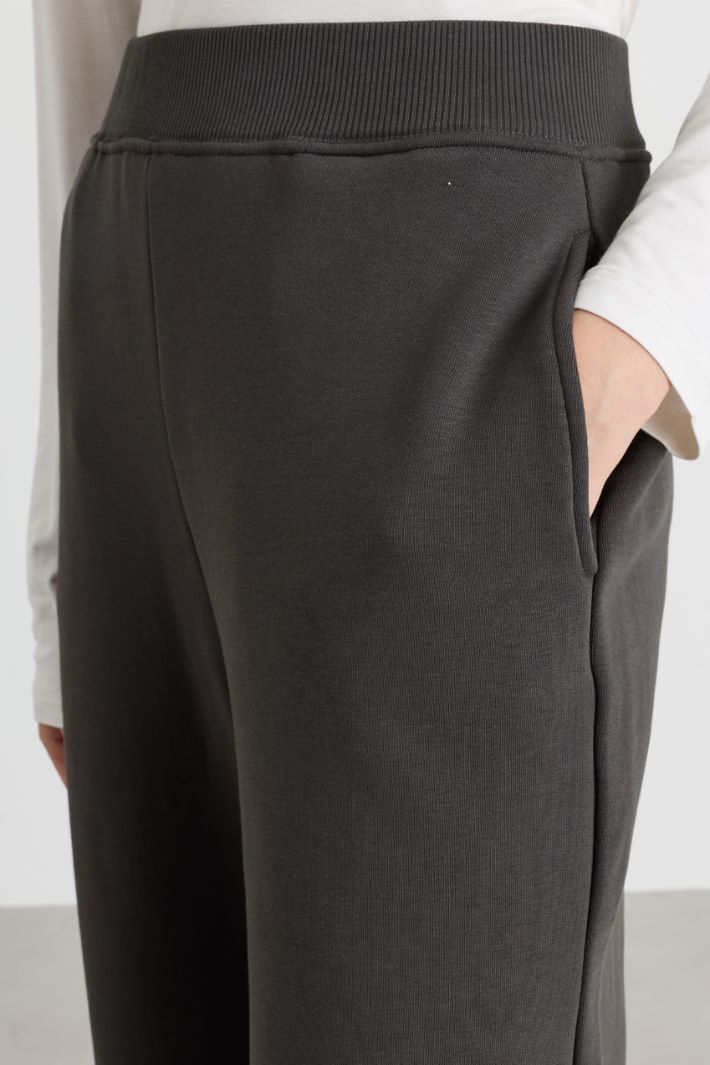 Pantalone ampio in jersey - GRIGIO - Intrend - 3