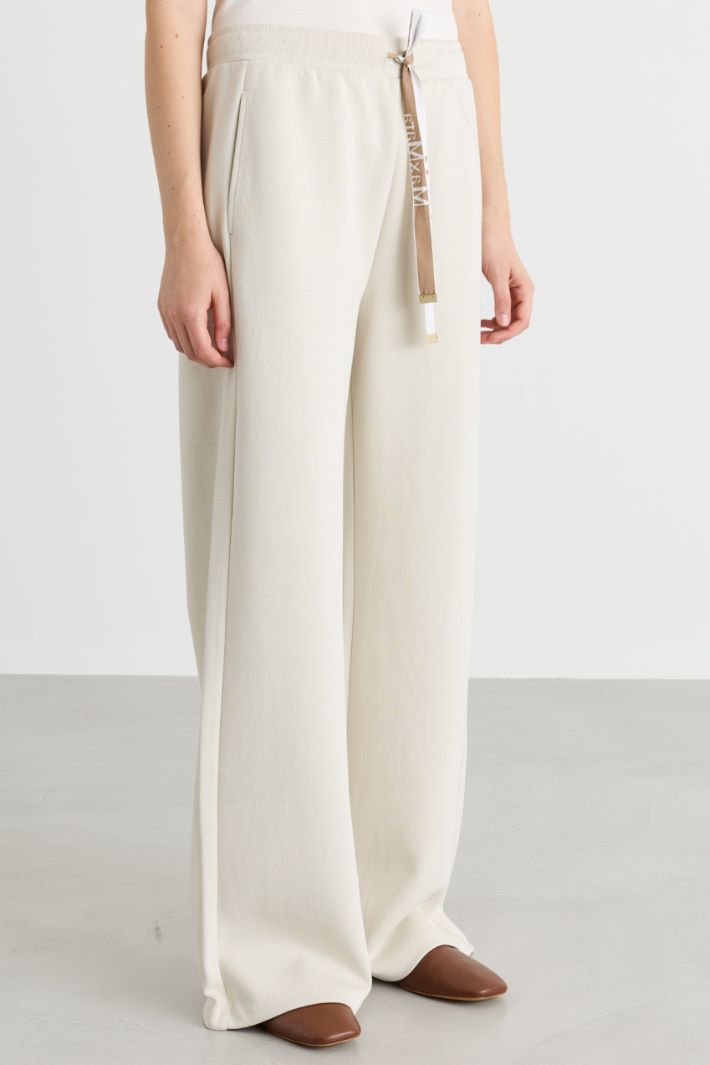Pantalone a coulisse in jersey - BIANCO - Intrend - 2