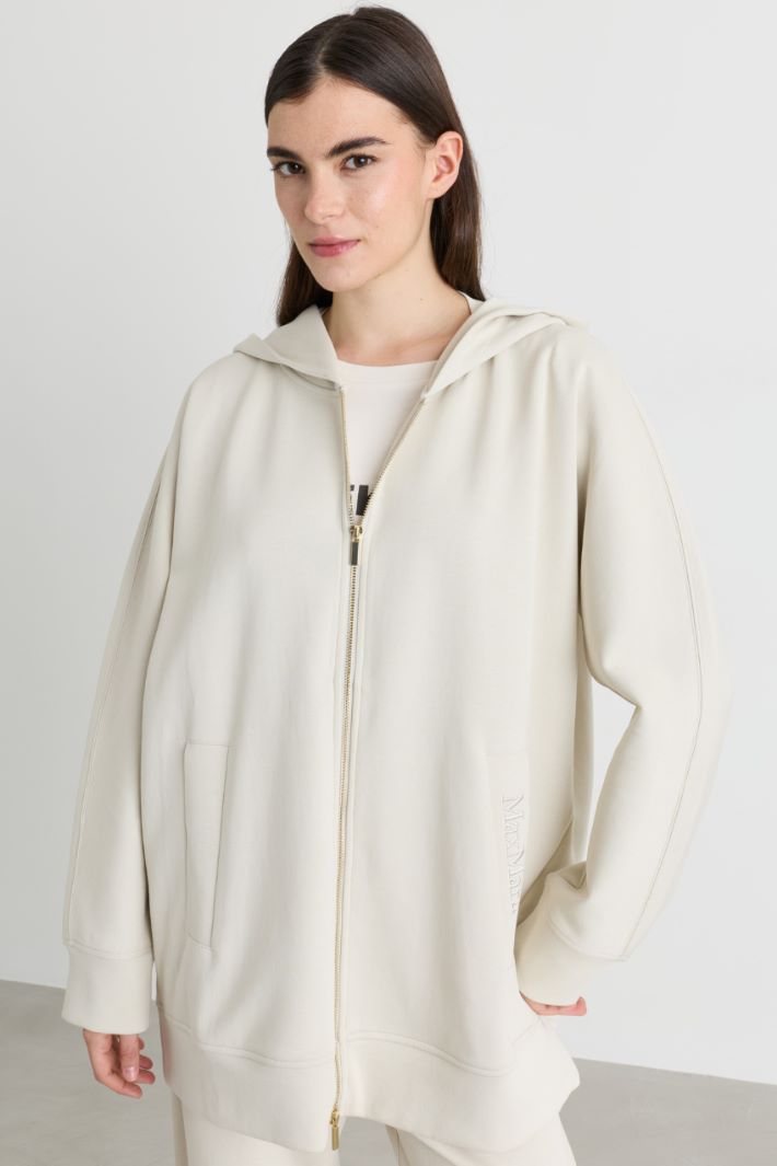 Felpa lunga con cappuccio - BIANCO - Intrend - 2