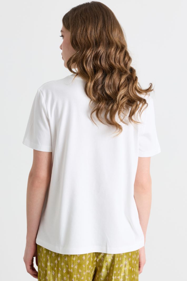 T-shirt in jersey - BIANCO - Intrend - 4