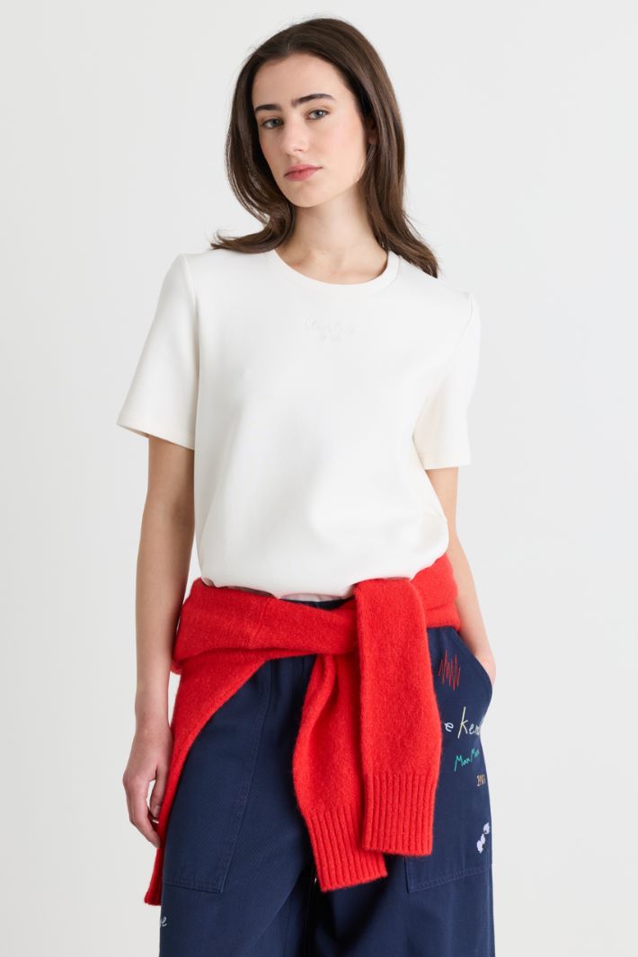 T-shirt in jersey compatto - BIANCO  - Intrend - 2