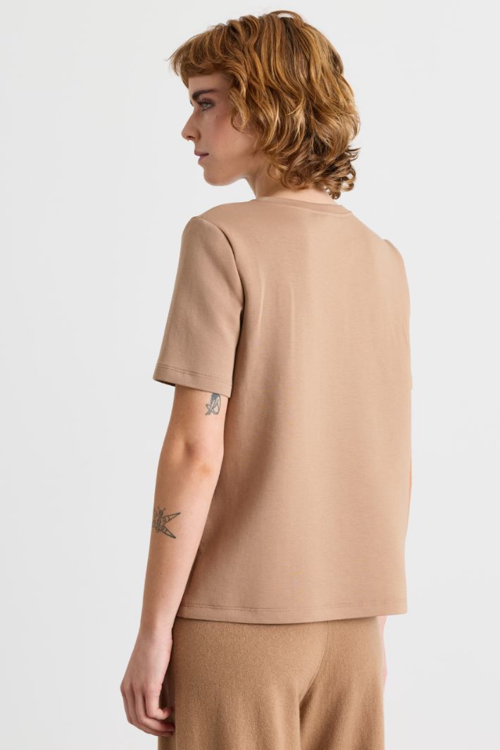 T-shirt in jersey compatto - CAMMELLO - Intrend - 4