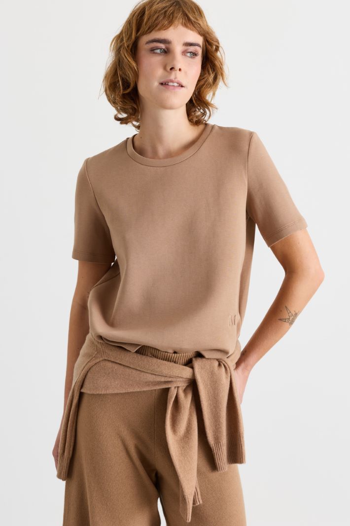 T-shirt in jersey compatto - CAMMELLO - Intrend - 2