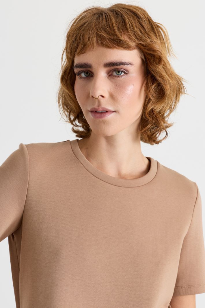T-shirt in jersey compatto - CAMMELLO - Intrend - 3