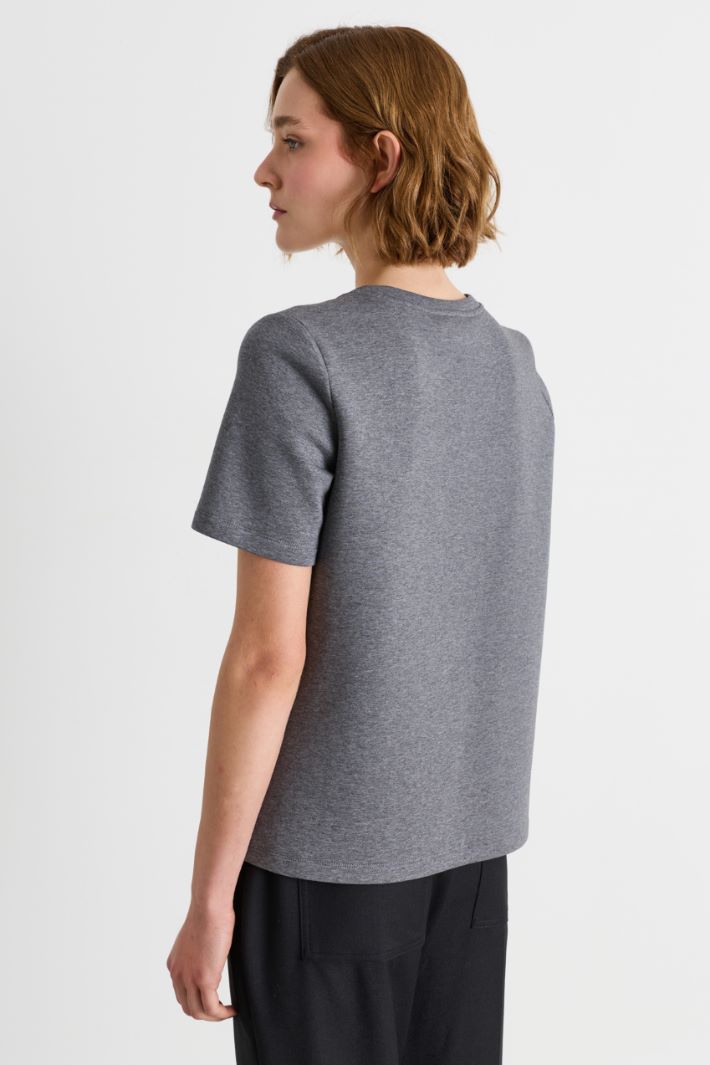 T-shirt in jersey compatto - GRIGIO - Intrend - 4