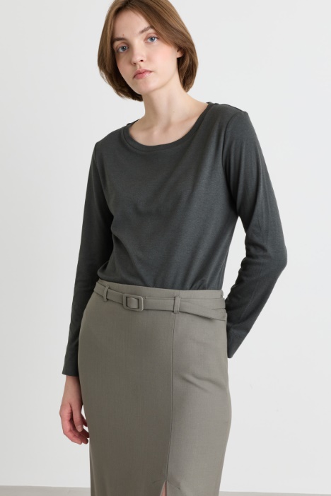 Long-sleeved jersey T-shirt - Intrend