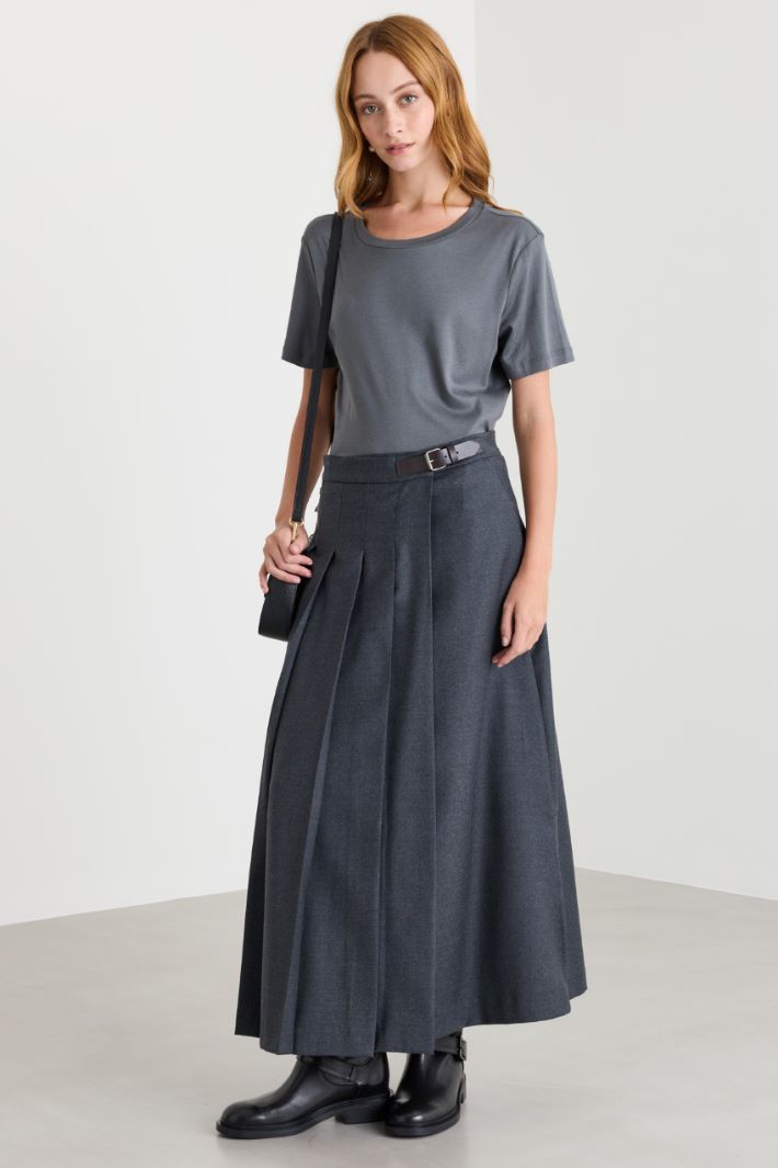 Jersey T-shirt - GREY - Intrend
