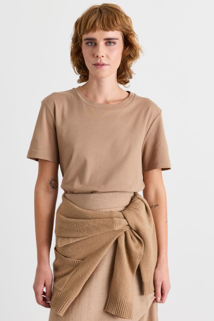 Jersey T-shirt - CAMEL - Intrend - 2